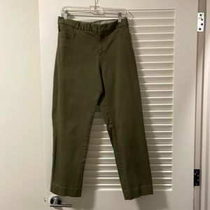 Olive green Banana Republic capri jeans 14, Sloan fit